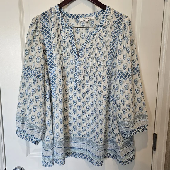 Rose+Olive Sheer Top - Excellent Condition - Picture 1 of 3